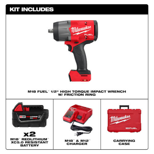 Milwaukee M18 FUEL HTIW with Grease Gun Kit 2767-22GR from Milwaukee - Acme Tools