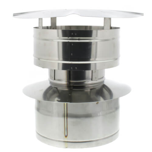2SVDRCX04 - Z-FLEX 2SVDRCX04 - 4 Z-Vent Double Wall Rain Cap w/ Wind Band