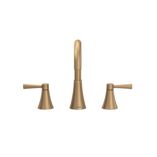 84023BZG - Moen 84023BZG - Ronan Bronzed Gold Two-handle High Arc