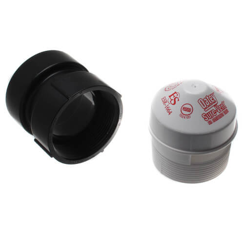 Oatey 39226 Sure Vent Luftzufuhrventil – 6 DFU, Mit Schwarzstahl-Adapter, Für Sanitärinstallation