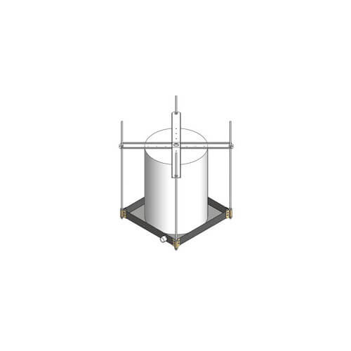 40-SWHP-W - Holdrite 40-SWHP-W - Ceiling Mount Suspended Platform w/ Wall  Mount (21-1/4 x 21-1/4)
