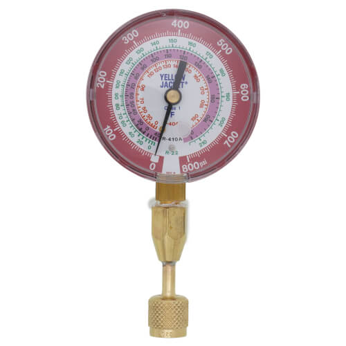 2PCS HVAC Refrigeration Gauge Set – High/Low Pressure – PSI – Red + Blue – Carbole - View #3