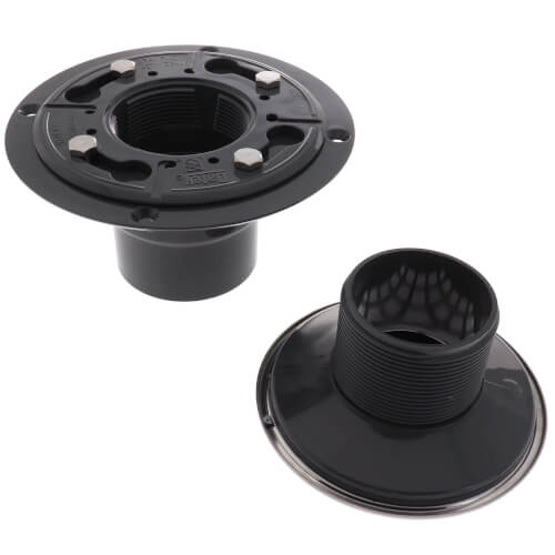 Kit De Bonde De Douche PROFLO PF42801 En PVC - Pour Carrelage 2" Ou 3" - Grille Inox