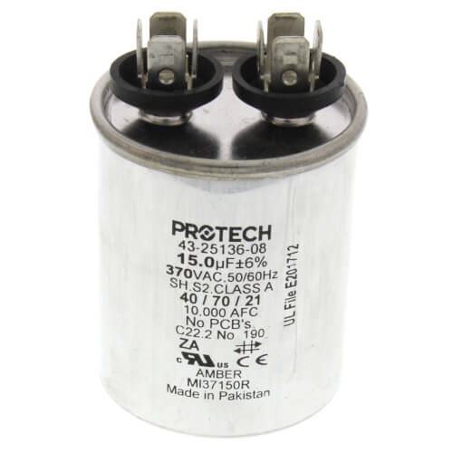 43-25136-08 - Rheem 43-25136-08 - 15 MFD Single Round Capacitor