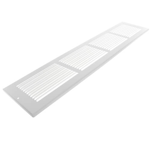 Tru Aire Rückluftgitter 6" X 24" – 1-fach, Pulverbeschichtet, Weiß, Aus Stahl