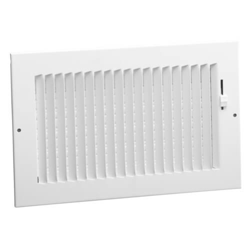 43911 - Hart u0026 Cooley 43911 - 8 x 4 (Wall Opening Size) White One-Way  Steel Sidewall/Ceiling Register (681 Series)