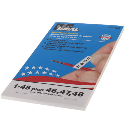 书45 44-103 - Ideal 44-103 - Wire Marker Booklet Legend: 1-45 (10 Page