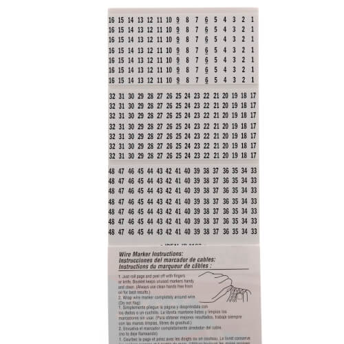 44-103 - Ideal 44-103 - Wire Marker Booklet Legend: 1-45 (10 Page