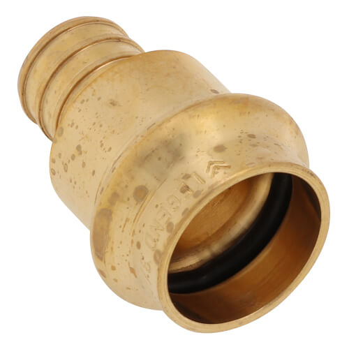 Viega 46645 PureFlow Zero Lead Brass PEX Crimp Copper Tubing Adapter With Female 3/4-Inch By 3/4-Inch Crimp X Copper, 250-Pack