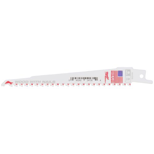 Milwaukee 48-01-7026 Sawzall Blades - 100 Pack, 5 TPI, Bi-Metal For Wood & Nails | The AX Series, Demolition & Construction