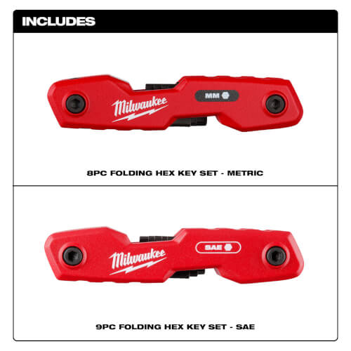 48-22-2183 - Milwaukee 48-22-2183 - 17-Key Folding Hex Key Sets