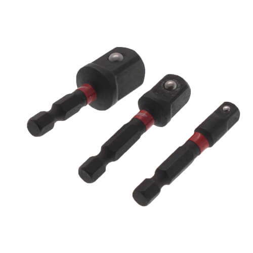 NEW Durable SHOCKWAVE Impact Duty 1/4 In. Hex Shank Socket Adapter Set – 3-PCS