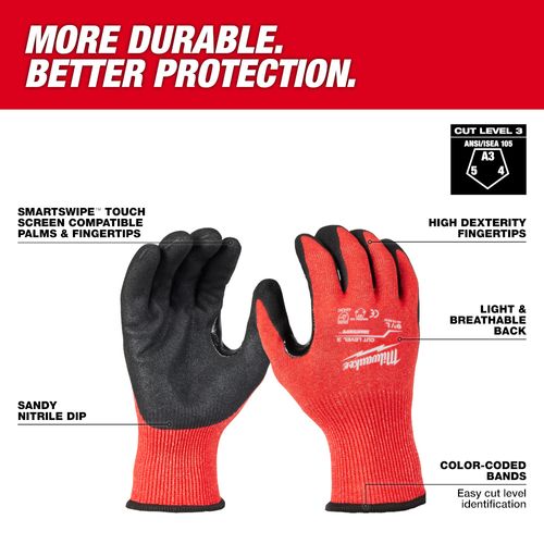 48-73-8632 - Milwaukee 48-73-8632 - Cut Level 3 Nitrile Dipped