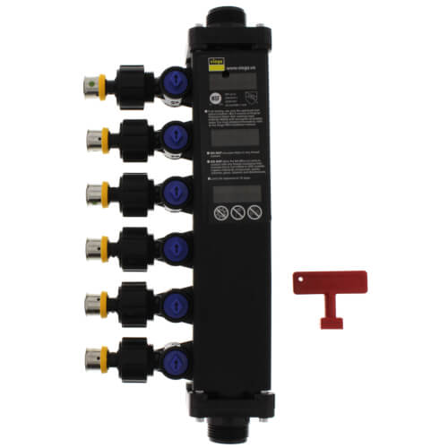 49063 - Viega 49063 - 1/2'' PEX Press Polymer MiniBloc - 6 Outlets