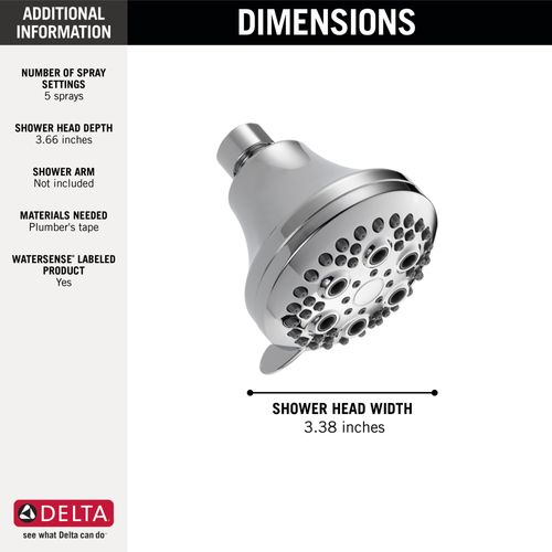 52634-15-BG - Delta 52634-15-BG - Premium 5-Setting Shower Head