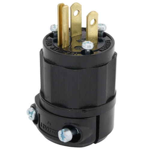5266-B - Leviton 5266-B - Industrial Grade, Straight Blade Plug