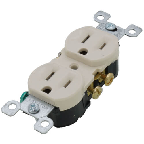 5320-TCP - Leviton 5320-TCP - Duplex Receptacle w/ Ears, 15A, 5