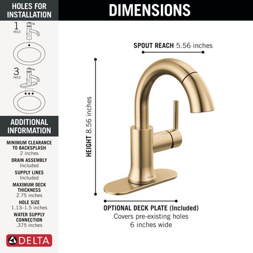 559HAR-CZPD-DST - Delta 559HAR-CZPD-DST - Trinsic 1 Handle Pull