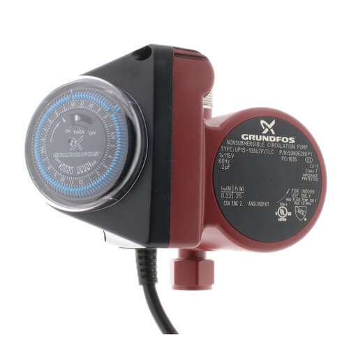 595916 - Grundfos 595916 - UP15-10SU7P TLC, Comfort Hot Water Recirculation  Pump, 3/4 NPT, 115 V