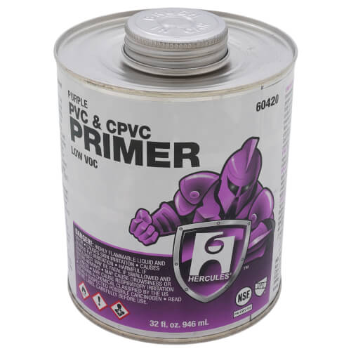 60420 - Hercules 60420 - 32 oz. PVC & CPVC Primer (Purple)