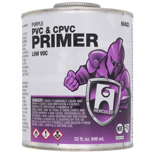 60420 - Hercules 60420 - 32 oz. PVC & CPVC Primer (Purple)