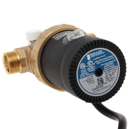 60A0G1004 - Goulds Pumps 60A0G1004 - E1-BCUVNNNW-01 Circulating Pump w/  Adjustable Speed u0026 Plug (1/2 Union)