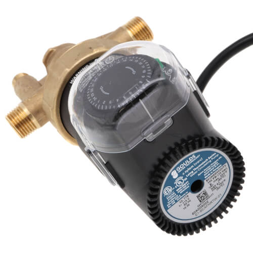 60A0G6002 - Goulds Pumps 60A0G6002 - E1-BCAFNRTW-01 Autocirc E1 Series, Recirculating  Pump w/ Adjustable Thermostat u0026 Timer, 77°F - 91°F (1/2 NPT)