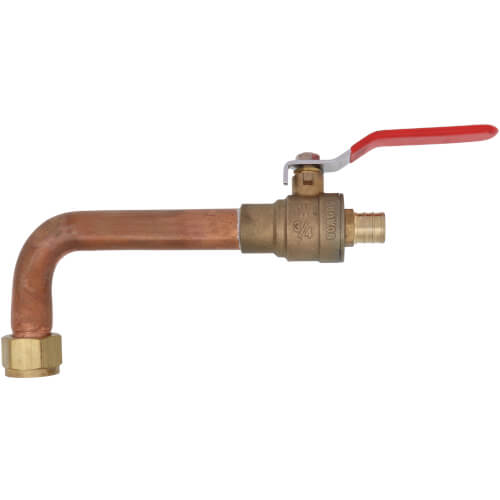 631XG02FP - Sioux Chief 631XG02FP - 3/4 PEX Crimp x 3/4 FIP Swivel Water  Heater Connecter Elbow with Ball Valve, Lead Free (3 x 6)