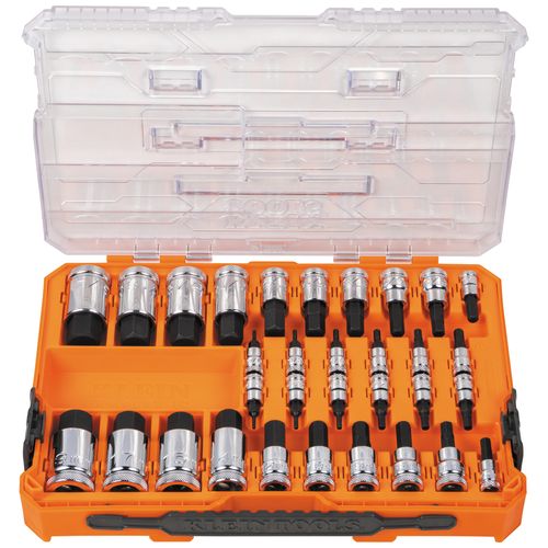 65233HEX - Klein Tools 65233HEX - Knurled Hex Bit Socket Set, SAE