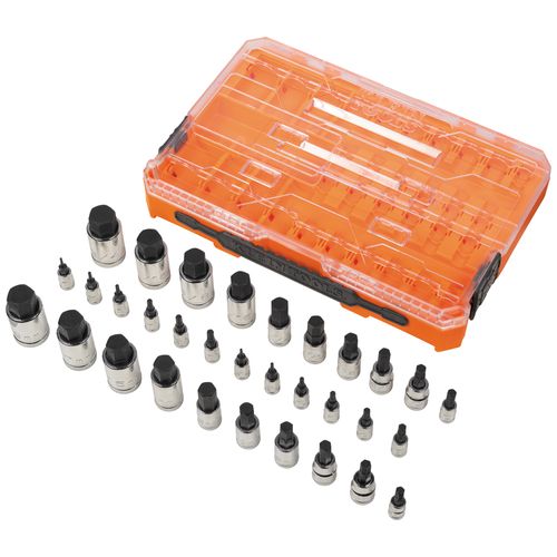 65233HEX - Klein Tools 65233HEX - Knurled Hex Bit Socket Set, SAE