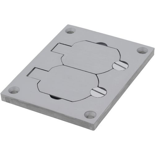 828R-TCAL - Wiremold 828R-TCAL - Aluminum Duplex Cover Plate for