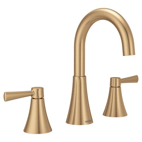 84023BZG - Moen 84023BZG - Ronan Bronzed Gold Two-handle High Arc