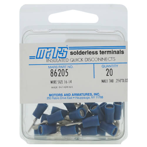86205 - MARS 86205 - Insulated Male Slip-On Solderless Terminal