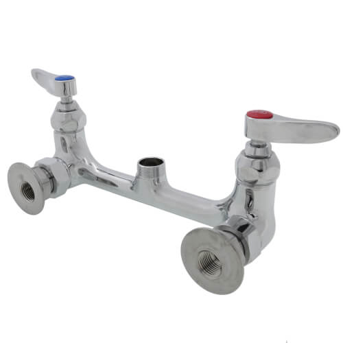 T & S Brass B-0225 Rubinetto Doppio Per Dispensa - Montaggio A Incasso, Corpo Ottone Cromato, Beccuccio Orientabile 12" - 6