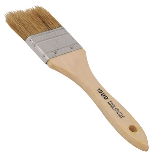 Dynamic 50-Pack Chip Brushes - 25 Of 1 Inch & 25 Of 2 Inch - Natural Bristle, Disposable