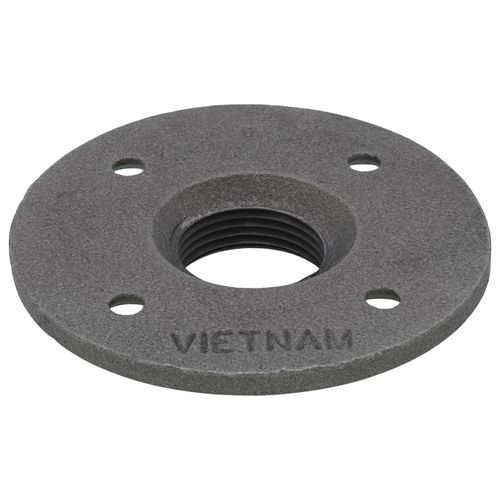 1 BLACK MALLEABLE IRON FLOOR FLANGE fitting pipe npt - LOT OF 15 HQ