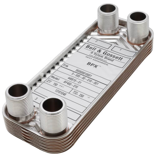 BP400-10LP - Bell u0026 Gossett BP400-10LP - 60,000 BTU/Hr Low Pressure BPX  Brazed Plate Heat Exchanger