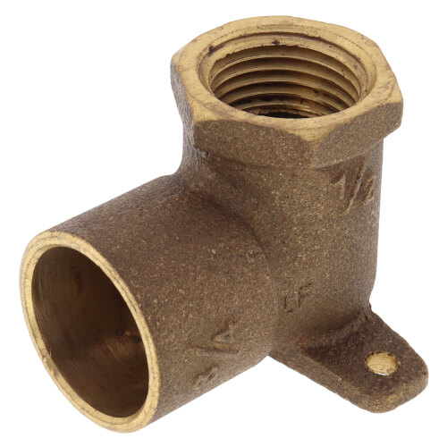 thumbnail image 2 of 1 Piece 3/4" Push Fit X 1/2" Female NPT Drop Ear Elbow - Lead Free Brass, NSF Certified 2 of 4