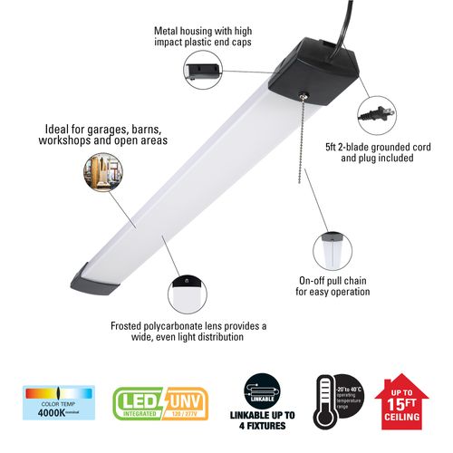 4SHP10040R - Metalux 4SHP10040R - Metalux SHP 4' Shop Light