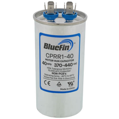 CPRR1-40 - Bluefin CPRR1-40 - 40 MFD Round Motor Run Capacitor