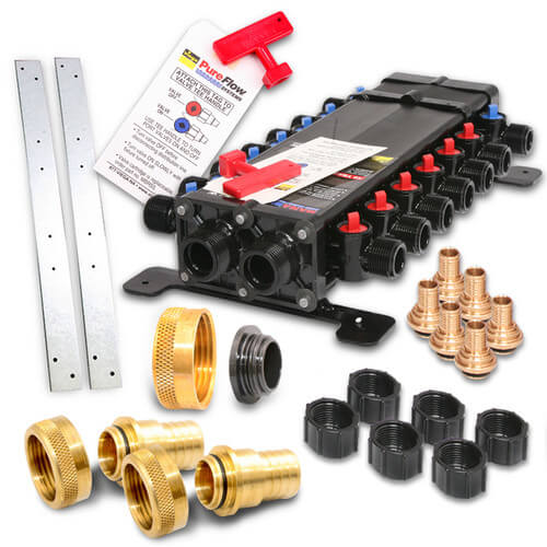 CRIS-MXBD18-3XL - Viega CRIS-MXBD18-3XL - 18 Port Brass PEX Crimp