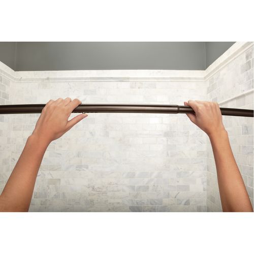 Moen Old World Bronze Tension Curved Shower Rod - Adjustable, Corrosion-Resistant - View #10
