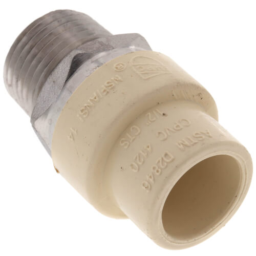 CVSLM050 - Bluefin CVSLM050 - 1/2 CPVC x Male Stainless Steel Adapter  (Lead Free)