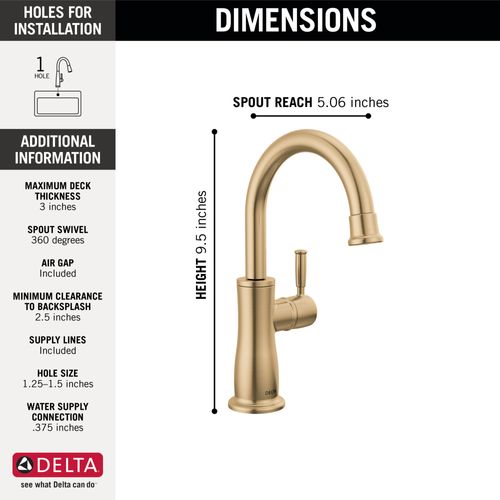 1960-CZ-DST - Delta 1960-CZ-DST - Traditional Beverage Faucet