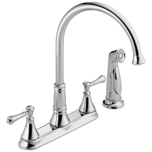 2497LF - Delta 2497LF - Cassidy 2 Handle Kitchen Faucet w/ Spray