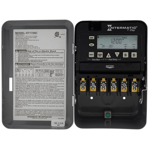 ET1725C - Intermatic ET1725C - ET1700 Series Electronic 7-Day Time