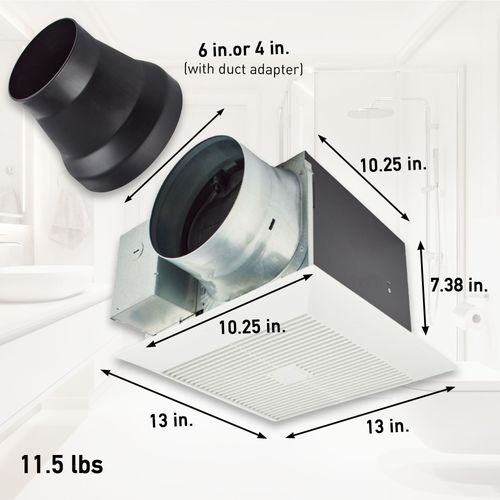 WhisperGreen Select Pick-A-Flow Single Speed Ceiling Ventilation