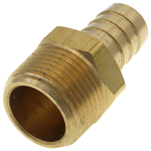 5/8" Hose Barb To 1/2" NPT Male Brass Straight Adapter Fitting – Pipe Fitting
