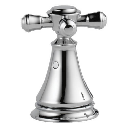 H295 - Delta H295 - Chrome Metal Cross 2 Handle Set for Deck Mount