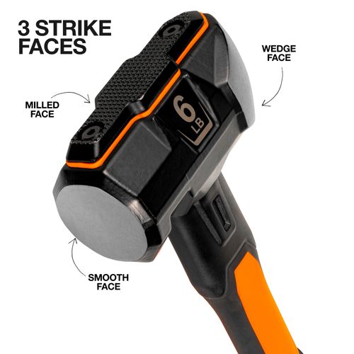 H80606 - Klein Tools H80606 - 6lb Fiberglass Wedge Sledgehammer, 5